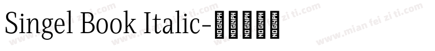 Singel Book Italic字体转换